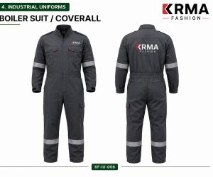 Industrial Boiler Suit / Coverall – Heavy-Duty Safety Workwear Manufacturer | KRMA Fashion 🦺
