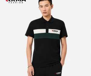 Premium Black Men’s Polo Shirt | Custom Branded Polo Shirts Manufacturer | KRMA Fashion