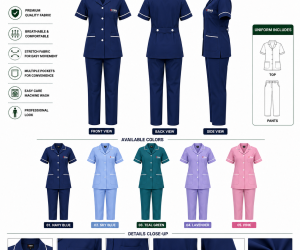 Premium Nurse Uniform Manufacturer | Comfortable & Professional Medical Wear by KRMA Fashion 👩‍⚕️🏥